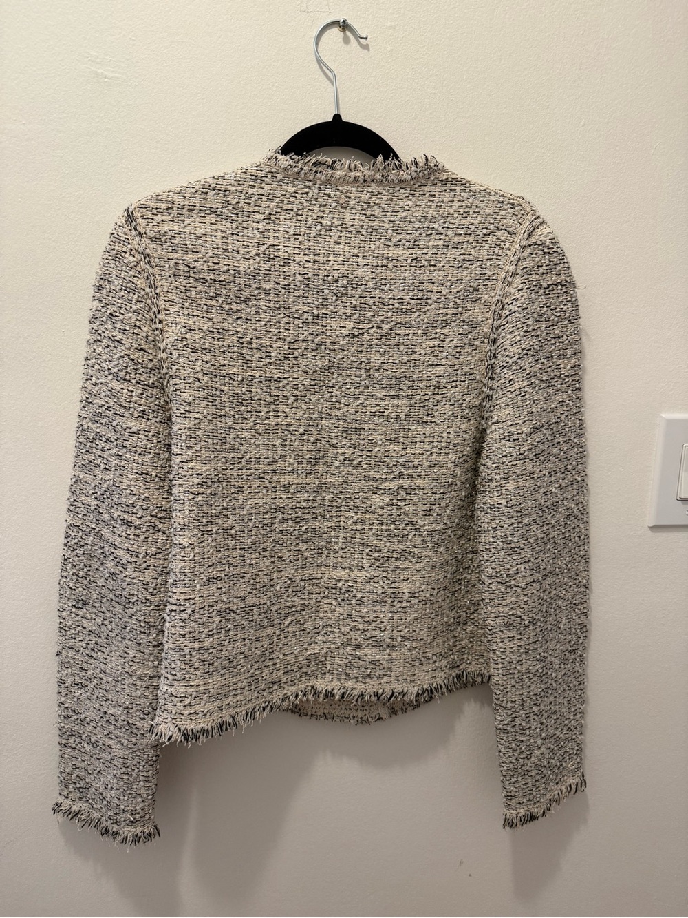 2015 Balenciaga Cream & Black Tweed Button-Front Cardigan Jacket - Picture 2 of 10